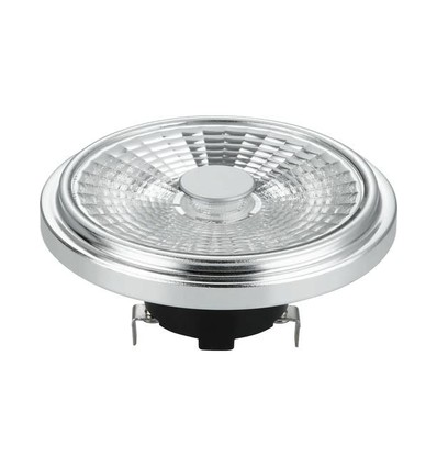 G53 AR111 12W LED-lampa, 12V - 1000lm, 30°, dimbar, 2700K, grå