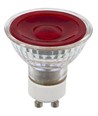 GU10 5W LED-lampa - Röd, 38°, glas, MR16, 230V