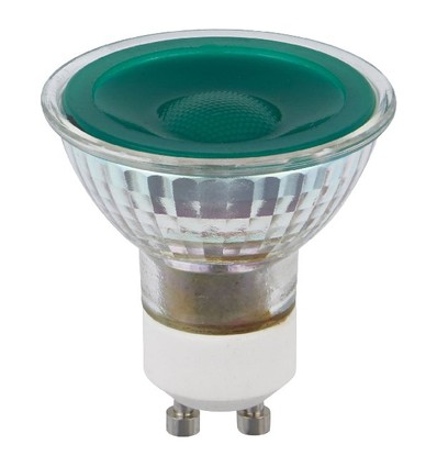 GU10 5W LED-lampa - Grön, 38°, glas, 90lm