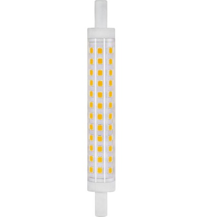 R7S 118mm / 9W LED-lampa - 830lm, 3000K, klart glas, keramik