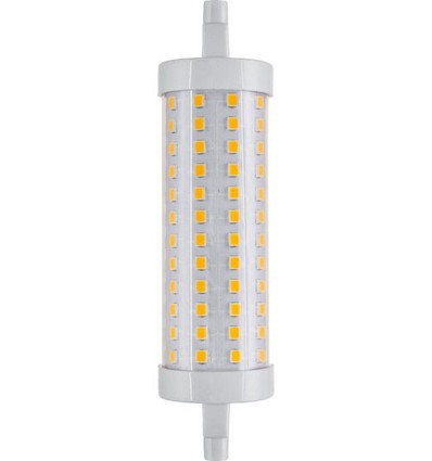R7S 118mm / 14W dimbar LED-lampa - 2000lm, 3000K, klart glas