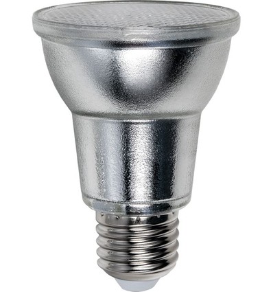 E27 5W dimbar PAR20 LED-lampa - 380lm, 36°, IP65, glas, varmvit