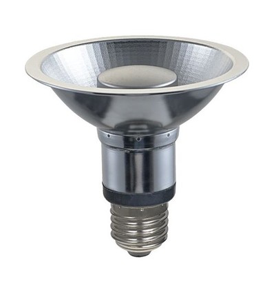 E27 12W dimbar PAR30 LED-lampa - 725lm, 35°, 2700K, grå finish