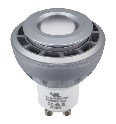 GU10 5,5W DimToWarm LED-lampa - 2000-2800K, 30-80°, silver, dimbar