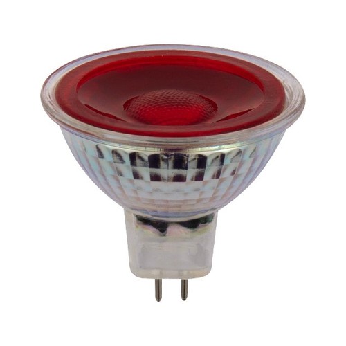 GU5.3 5W LED-lampa, 12V - MR16, 38°, röd, glas