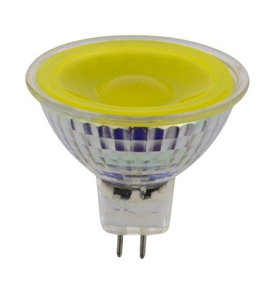 GU5.3 5W LED-lampa, 12V - MR16, 38°, gul, glas