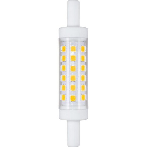 R7S 78mm / 5W LED-lampa - 490lm, 3000K, klart glas, keramik