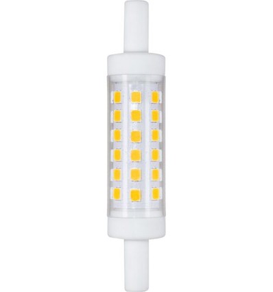R7S 78mm / 5W LED-lampa - 490lm, 3000K, klart glas, keramik