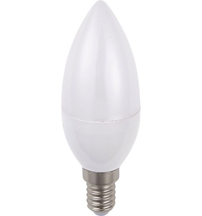 E14 3W LED kronljuslampa, 100-240V - C37, opalglas, 3000K, 270lm