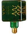 E27 4W dimbar LED-lampa - Ice Cube C95, Metallic Grön, Filament Flex, 2700K