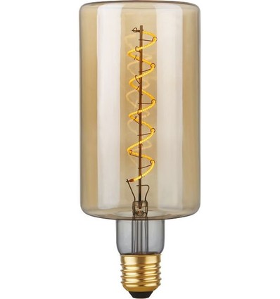 E27 4W dimbar LED-lampa - Filament Flex Bottle, 240lm, 2200K, Guldglas
