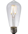 E27 4W dimbar LED Rustika-lampa - ST58, filament, 2500K, klart glas