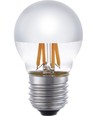 E27 4W dimbar LED-kronlampa - G45, Filament, Toppförsilvrad, 2500K, Silver