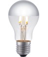E27 4W dimbar LED-kronlampa med toppförsilvring - A55, 250lm, 2500K, silvertopp, filament