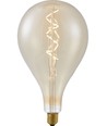 E27 6W dimbar XXL Filament LED-lampa - A165, spiral, 2200K, guldglas