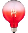 E27 4W dimbar LED-lampa - G125, röd, Flex Filament, 140lm