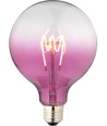 E27 4W dimbar LED filamentlampa - G125, Flex Globe, lila glas, 140lm