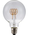 E27 4,5W dimbar LED-lampa - G95, Filament Flex, 2200K, 190lm, klart glas