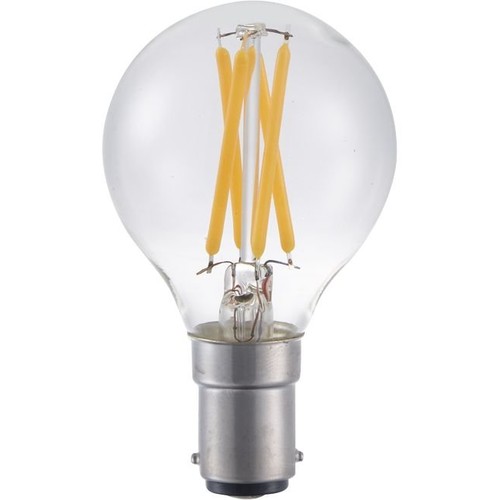BA15d 4W dimbar LED-klotlampa - G45, filament, klart glas, 2700K