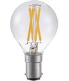 BA15d 4W dimbar LED-klotlampa - G45, filament, klart glas, 2700K