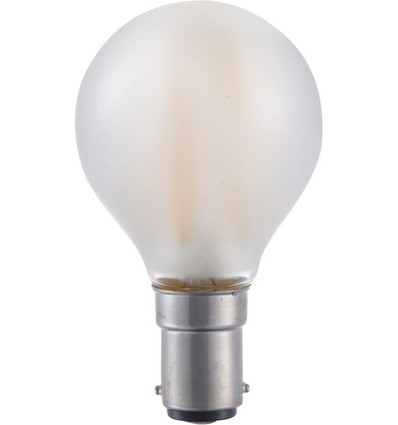 BA15d 1,5W dimbar LED-klotlampa - G45, filament, frostat glas, 2500K