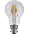 BA22d 4W dimbar LED-lampa - A60, filament, 320lm, 2500K, klart glas
