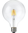 E27 6W dimbar LED-filamentlampa - G125, DimToWarm, 2000K-4500K, 660lm, klart glas