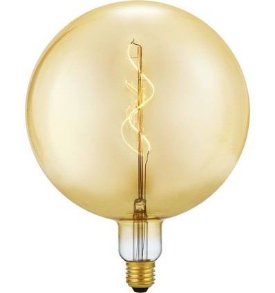 E27 5W Slim Flex Filament G200 Glob - 470lm, 2200K, dimbar, guldglas