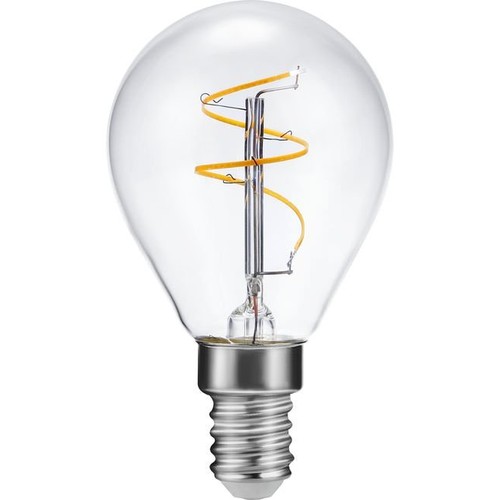 E14 3,2W dimbar LED-kronlampa - Slim Flex filament, G45, 320lm, 2200K, klart glas