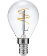 E14 3,2W dimbar LED-kronlampa - Slim Flex filament, G45, 320lm, 2200K, klart glas