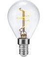 E14 3,2W dimbar LED-kronlampa - Slim Flex filament, G45, 320lm, 2200K, klart glas
