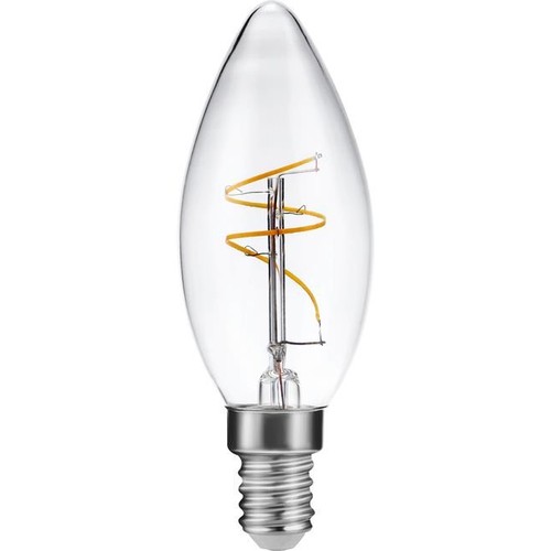 E14 1,5W Slim Flex Filament klotlampa - C35, 150lm, 2200K, klart glas