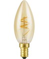 E14 2,9W Slim Flex dimbar LED-kronljuslampa - C35, 250lm, 2200K, guldglas, filament