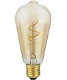 E27 2,9W dimbar LED-lampa - Slim Flex Filament, ST64, 2200K, Guld, 250lm