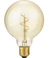 E27 4,2W dimbar Slim Flex Filament - G95, 470lm, 2200K, Guld, Glob