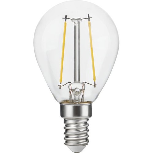 E14 2,5W dimbar LED-kronlampa - G45, filament, klart glas, 2700K