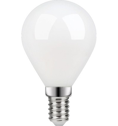 E14 4,7W dimbar LED-kronlampa - G45, filament, opalglas, 2700K