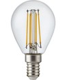 E14 4,7W dimbar LED-kronlampa - G45, filament, klart glas, 2700K