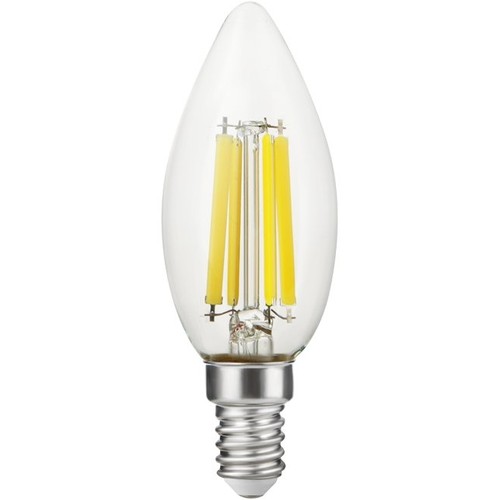 E14 7W dimbar LED-kronljuslampa - Filament, C35, 806lm, 2700K, klart glas