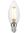 E14 7W dimbar LED-kronljuslampa - Filament, C35, 806lm, 2700K, klart glas