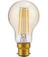 BA22d 4,7W dimbar LED-lampa - A60, filament, 2200K, guldglas, 470lm