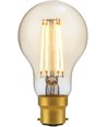 BA22d 4,7W dimbar LED-lampa - A60, filament, 2200K, guldglas, 470lm