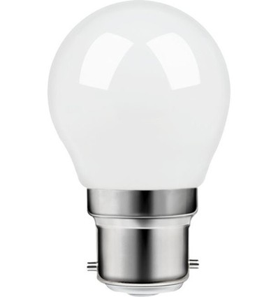 B22d 4,7W dimbar LED-kronlampa - G45, opalt glas, 2700K, filament