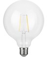 E27 2,5W dimbar LED filamentlampa - G125 Globe, 250lm, 2500K, klart glas