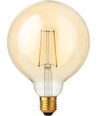 E27 2,9W dimbar LED-filamentlampa - G125, 250lm, 2200K, Gold finish