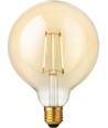 E27 2,9W dimbar LED-filamentlampa - G125, 250lm, 2200K, Gold finish