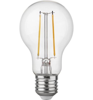 E27 2,5W dimbar LED-lampa - A60, filament, 250lm, 2500K, klart glas