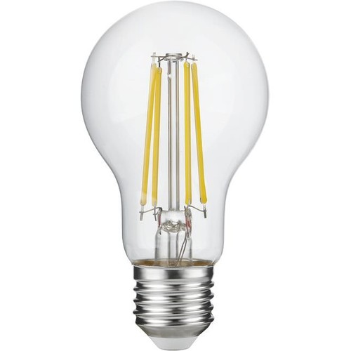 E27 4,9W dimbar LED-lampa - A60, filament, klart glas, 600lm, 2700K