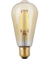 E27 2,9W dimbar LED Rustika-lampa - ST64, filament, 2200K, guldglas, 250lm