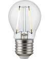 E27 2,5W dimbar LED-kronlampa - G45, filament, klart glas, 2700K